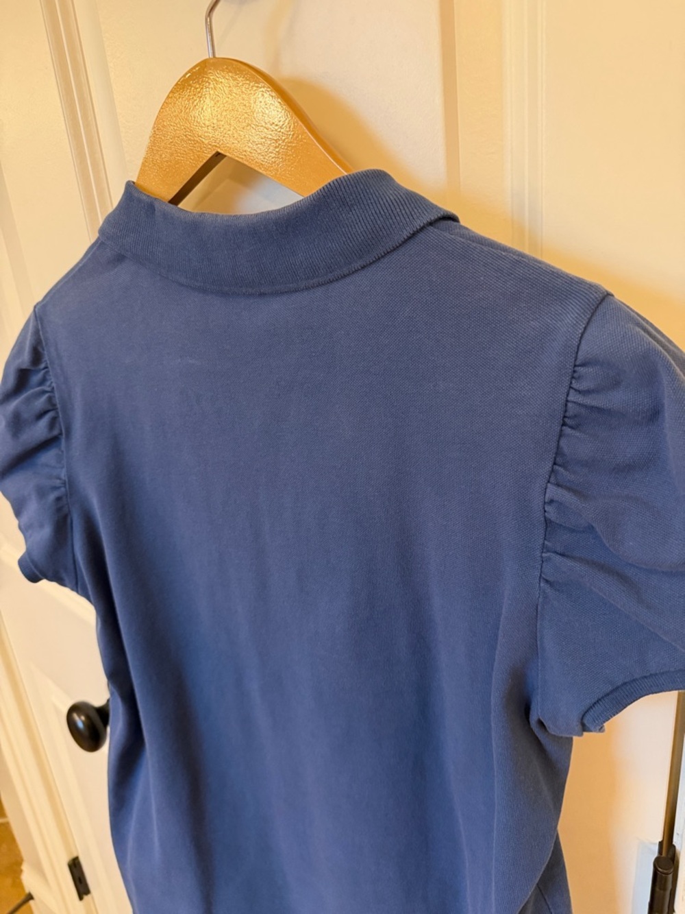 Burberry Blue Short-Sleeve Polo with Check Placket XL L M - Picture 7 of 7